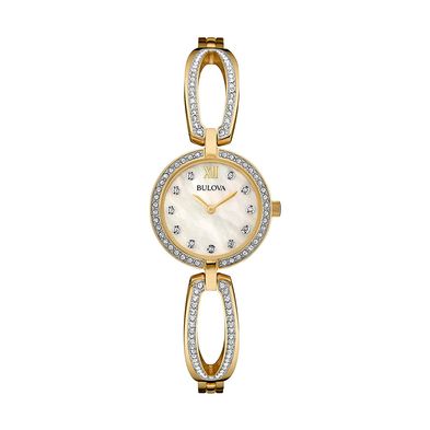 Reloj Bulova Crystal para mujer de acero 98L225