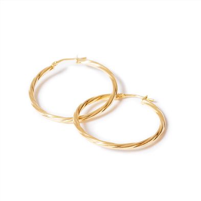 Aros Carmín Verano Plata 925. Baño Dorado