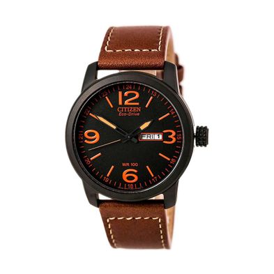 Reloj Citizen para hombre con correa de cuero marrón CTBM847526E
