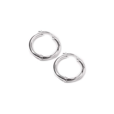 Aros Carmin Rubí de Plata 925