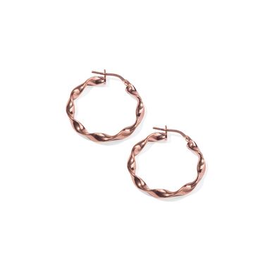 Aros Carmin Verano de Plata 925 Con Baño Rosé