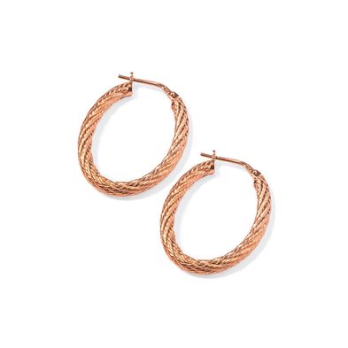 Aros Carmin Verano de Plata 925 Con Baño Rosé