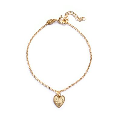 Pulsera Carmín Amor de Plata 925 con Baño Dorado