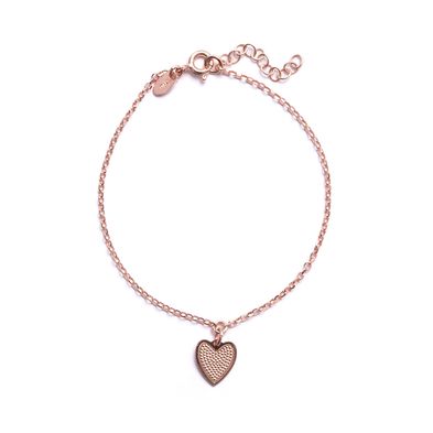 Pulsera Carmín Amor de Plata 925 con Baño Rosé