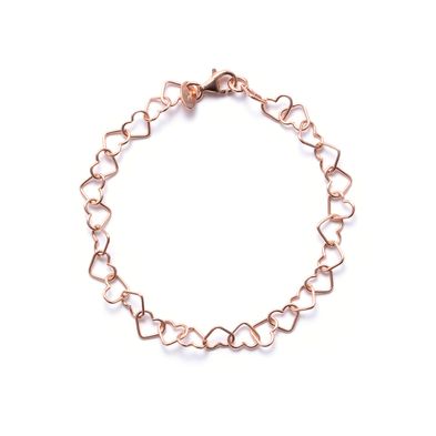Pulsera Carmín Cute de Plata 925 con Baño Rosé