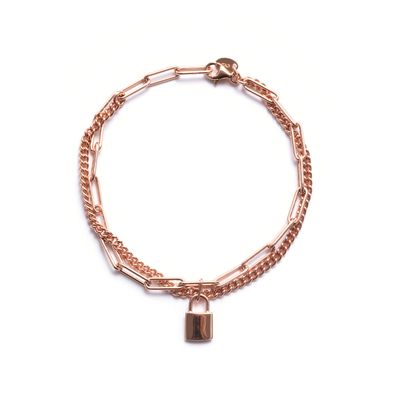 Pulsera Carmín Top Secret de Plata 925 con Baño Rosé