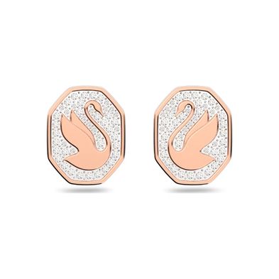 Pendientes Swarovski Stud Signum Blanco con Baño tono oro rosa