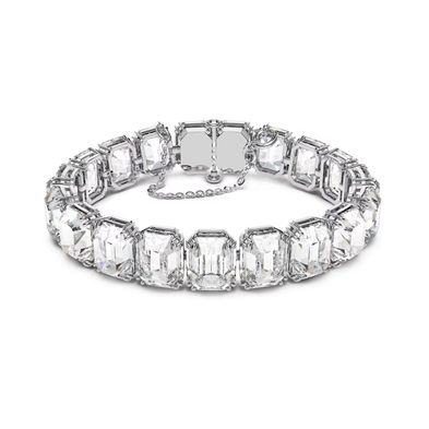 Pulsera Swarovski Millenia Cristales talla octagonal Blanco con Baño de rodio