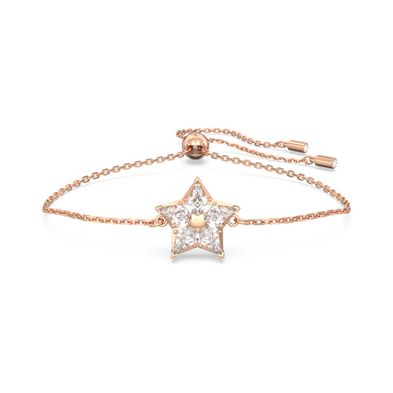 Pulsera Swarovski Stella Talla de cometa Estrella Blanca con Baño tono oro rosa