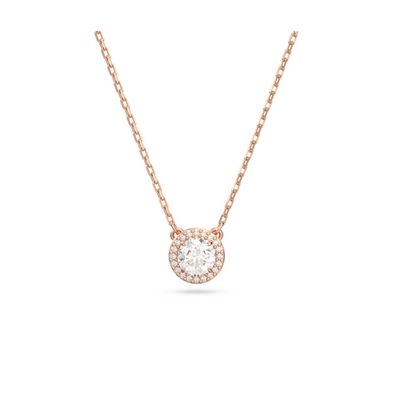 Colgante Swarovski Constella Pavé Blanco con Baño tono oro rosa