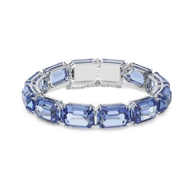 Pulsera Swarovski Millenia Talla octogonal Azul con Baño de rodio