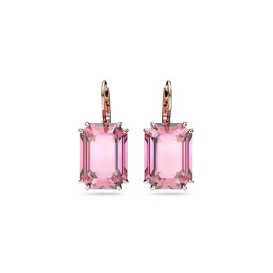 Aros Swarovski Millenia Cristal de talla octogonal Rosas con Baño tono oro Rosa