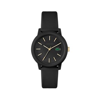 Reloj Lacoste 12.12 para mujer de silicona negro