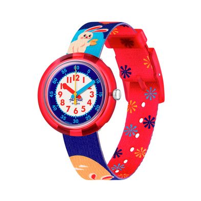 Reloj Flik Flak Year of the Rabbit para niños de tela SWZFPNP134