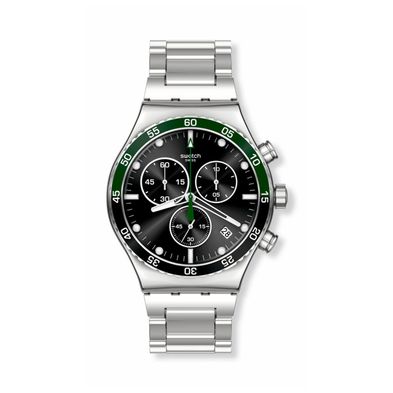 Reloj Swatch Dark Green Irony de acero inoxidable YVS506G