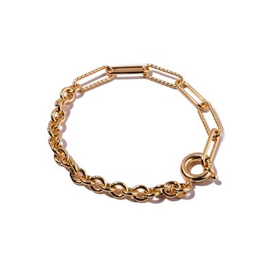 Pulsera Carmín Michele de Plata 925 con baño dorado