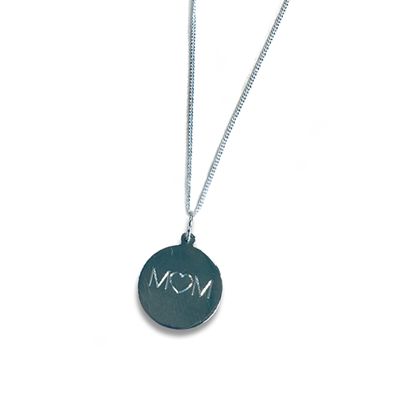 Medalla y Cadena Carmín Mom - Regalo