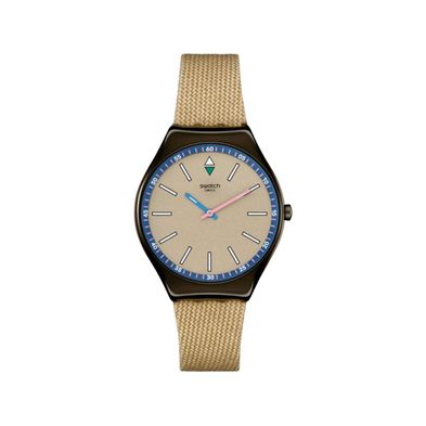 Reloj Swatch Sunbaked Sandstone de Cuero SYXM100