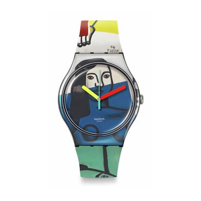 Reloj Swatch Leger's Two Women Holding Flowers de Silicona SUOZ363