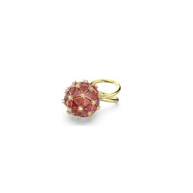 Anillo Swarovski Curiosa Circulo Naranja con dorado