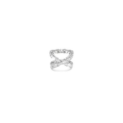 Anillo Swarovski hyperbola Infinity Blanco con baño de rodio