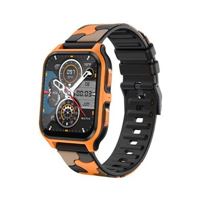 Smartwatch Colmi P73 Silicona Camuflado Negro y Naranaja