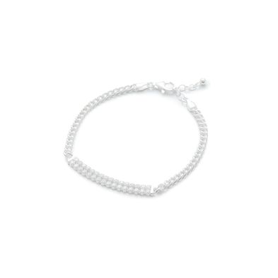 Pulsera Carmín Asia de Plata 925 con Zirconias Blancas