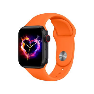 Smartwatch Laxasfit Watch 8 Max Silicone orange strap