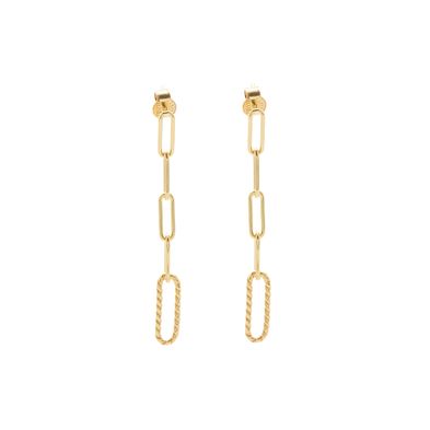 Aros Carmín Smith de Plata 925 Baño Dorado