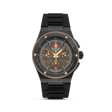 Reloj Swiss Military Hanowa Mission XFOR-02 para hombre de silicona negro