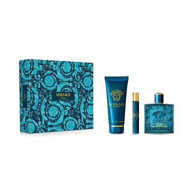 Set Fragancia Versace Eros Ph EDT 100ml + SG 150ml + TS 10ml