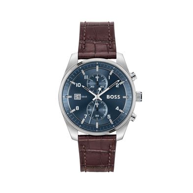 Reloj Boss Skytraveller para hombre de cuero 1514194