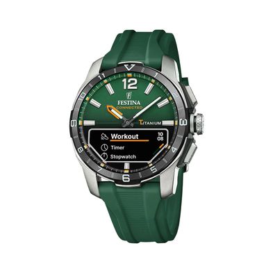 Smartwatch Festina Connected D para hombre de silicona Verde F23000.2