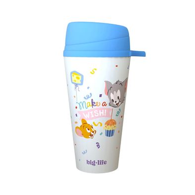 Vaso BigLife con tapa pico móvil Tom y Jerry