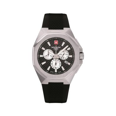 Reloj Swiss Alpine Military Typhoon Chrono para hombre de silicona 7005.9837SAM