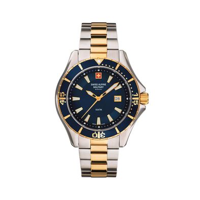 Reloj Swiss Alpine Military Aquatech para hombre de acero 7040.1145SAM