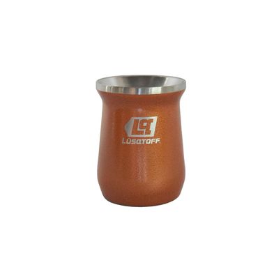 Mate Lusqtoff 300ml Naranja de Acero Inoxidable