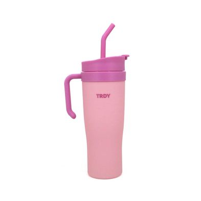 Vaso Trendy con mango Rosa