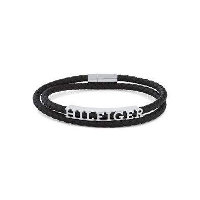 Pulsera Tommy Hilfiger de Cuero Negro 2790587