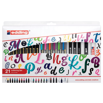 Set de marcadores para papel edding Lettering 21 Unidades