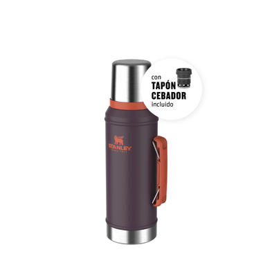 Termo Stanley Clasico 950 Ml Con Manija Y Tapon Cebador - Plum