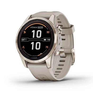 Smartwatch Garmin Fenix 7S Pro Edicion Zafiro Solar Dorado Claro