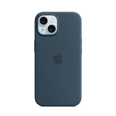 Funda de silicona iPhone 15 con MagSafe - Storm Blue