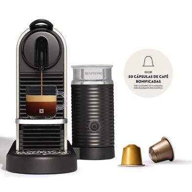 Cafetera Nespresso Citiz & Milk Platinum  Plateada