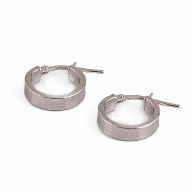 Aros Argollas Carmín de Plata