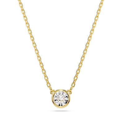 Colgante Swarovski Imber, Talla Redonda, Blanco, Recubrimiento Tono Oro