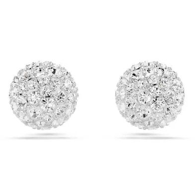 Pendientes de Botón Swarovski Dextera, Talla redonda, Blancos