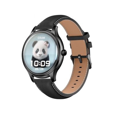 Smartwatch Colmi L28 modelo negro correa de silicona y cuero