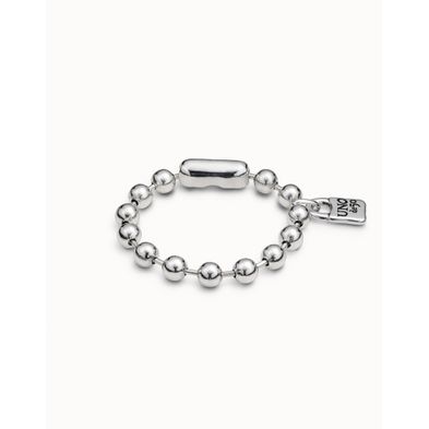 Pulsera de bolas bañada en plata de ley
