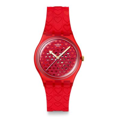Reloj Swatch Love in scarlet con correa de silicona